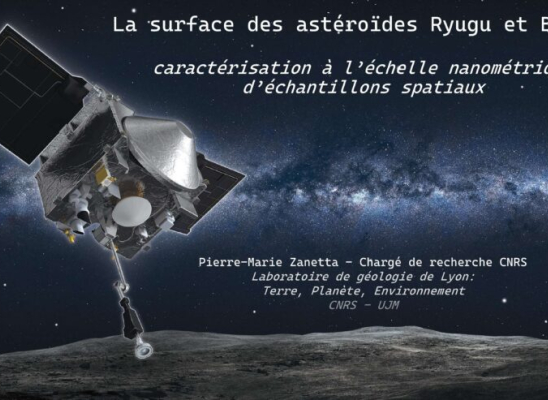 Conférence | La surface des astéroïdes Ryugu et Bennu : caractérisation à l’échelle nanométrique d’échantillons spatiaux 