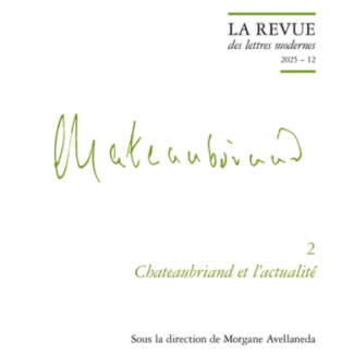 La revue des lettres modernes, série « Chateaubriand »